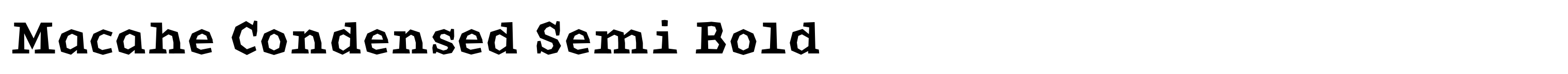 Macahe Condensed Semi Bold